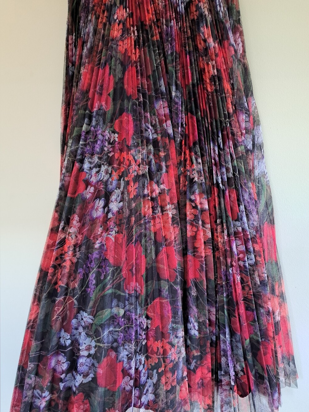 Hutch Alba Floral Pleated Tulle Gown. - Picture 10 of 11